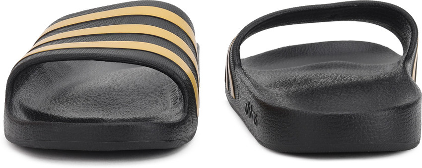 Adilette aqua slides black and gold best sale