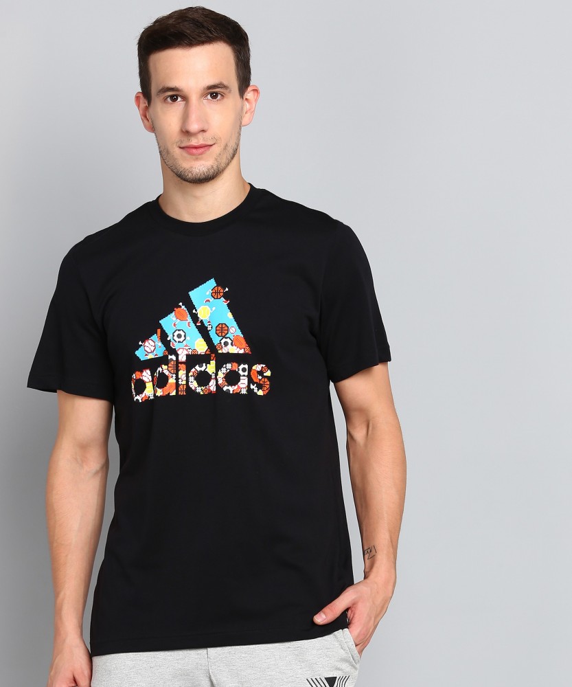 ADIDAS Graphic Print Men Round Neck Black T Shirt Buy ADIDAS Graphic Print Men Round Neck Black T Shirt Online at Best Prices in India Flipkart