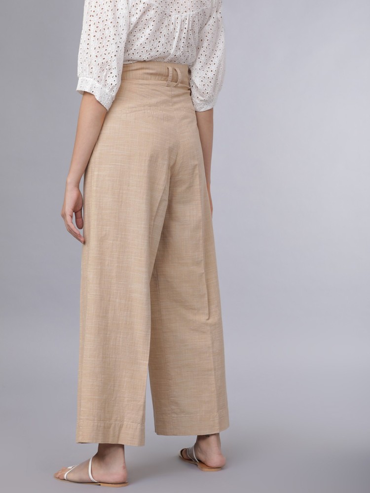 Buy Tokyo Talkies Beige Tapered Fit Trouser for Women Online at Rs.516 -  Ketch