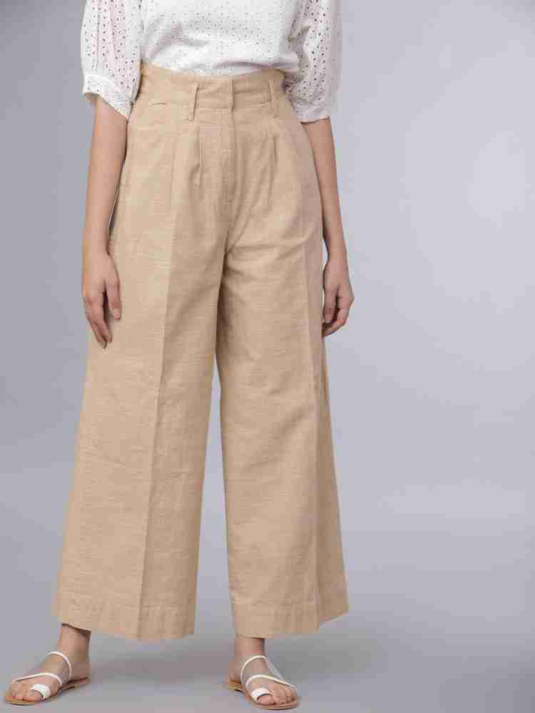 Tokyo Talkies Regular Fit Women Beige Trousers - Buy Tokyo Talkies Regular  Fit Women Beige Trousers Online at Best Prices in India