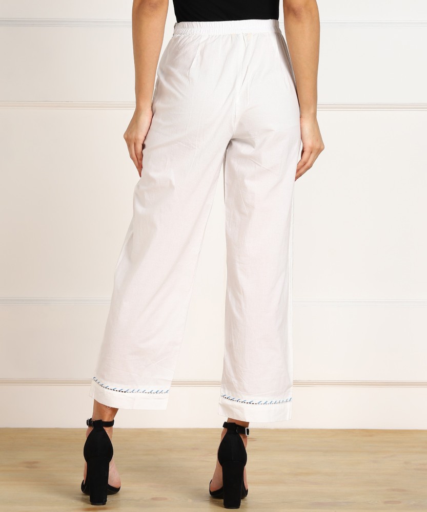 White palazzo pants store flipkart