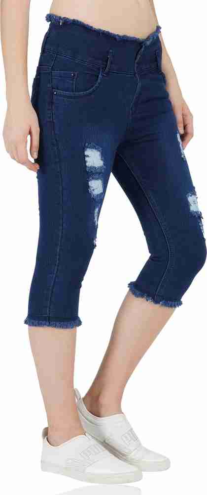 Ssc Women Denim 3/4 Jeans Women Denim Capri - Buy Ssc Women Denim 3/4 Jeans  Women Denim Capri Online at Best Prices in India