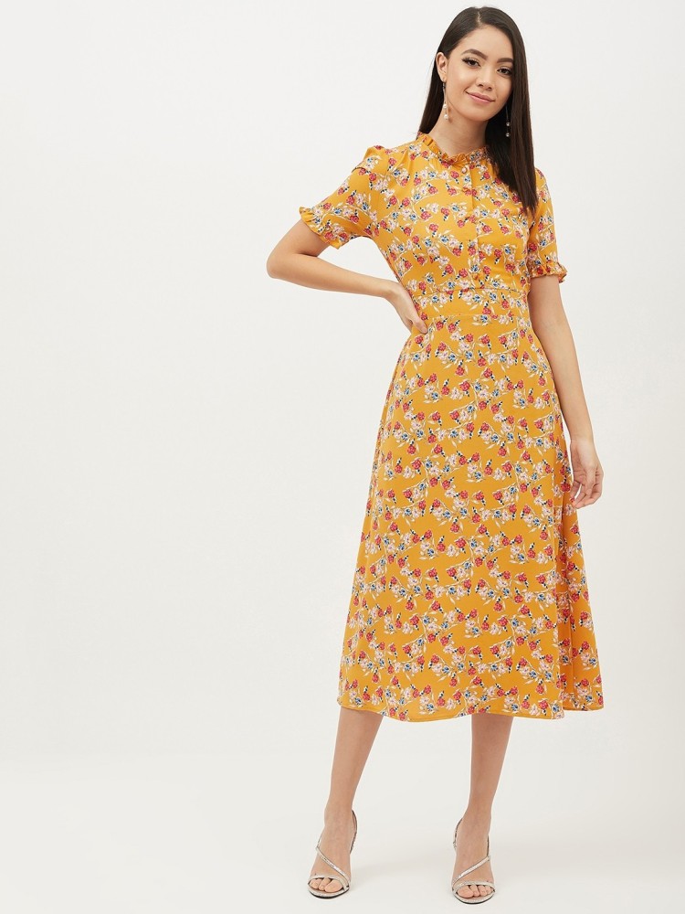 HARPA Women A-line Yellow Dress - Price History