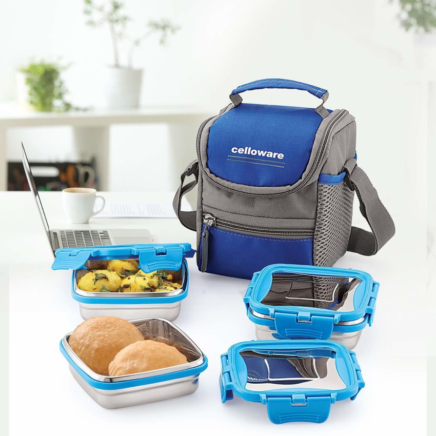 PRIMEFAIR Launch Box for Travelling, School Kids & Office 3  Containers Lunch Box (500 ml) 3 Containers Lunch Box 