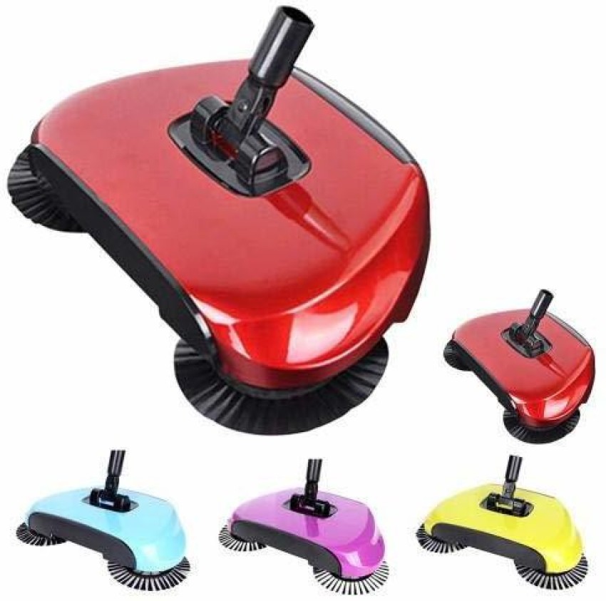 Spinning Cordless Push-Power Broom 3 in 1 | 360 Degree Rotating Cleaning  Sweeper Tool | Lightweight, Non-Electric, Safe, Easy to Use