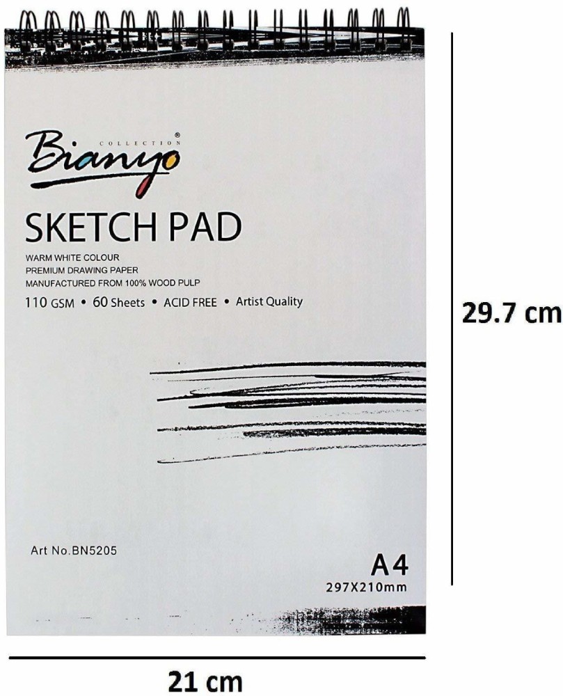 Bianyo Artists Sketch Book  Acid Free A4 Size 120 Pages 110 GSM   Amazonin Home  Kitchen