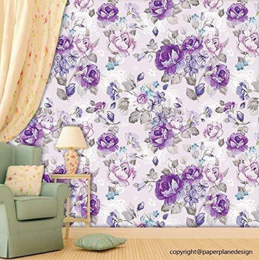 Imagine Printing Solutions Floral  Botanical Purple Wallpaper Price in  India  Buy Imagine Printing Solutions Floral  Botanical Purple Wallpaper  online at Flipkartcom