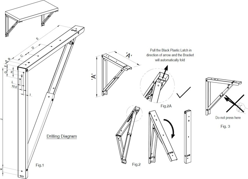 Ebco wall deals mounted table