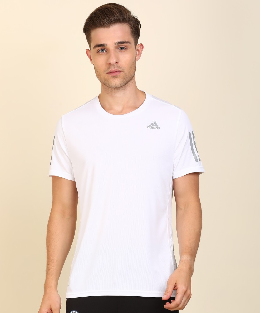 ADIDAS Solid Men Round Neck White T Shirt Buy ADIDAS Solid Men