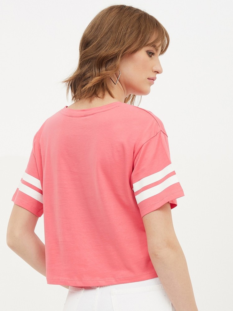 HARPA Printed Women Round Neck Pink T-Shirt - Buy HARPA Printed Women Round  Neck Pink T-Shirt Online at Best Prices in India