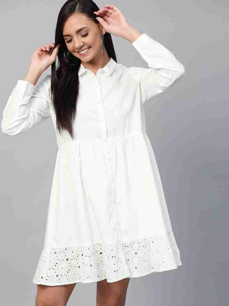 H and m white shirt dress sale