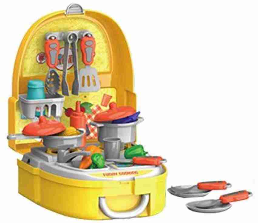 Buy Little Chef 2-in-1 Kitchen Play Set with Suitcase Trolley, Sound and  Lights Online India – MM TOY WORLD