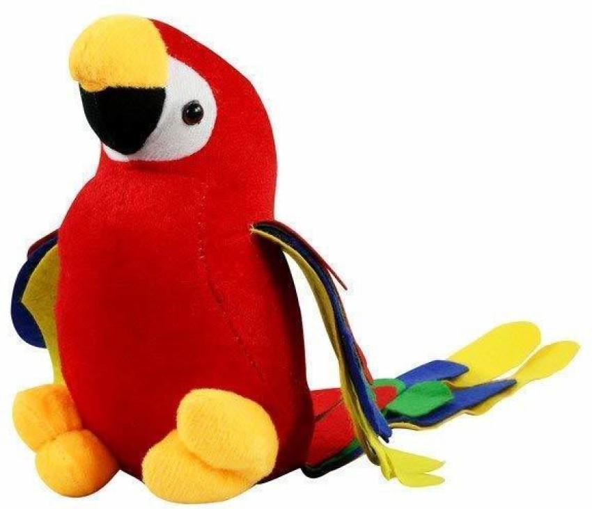 GOD GIFT GALLERY Soft Fabric Musical Parrot Stuffed Soft Plush Toy for Kids  - 21 cm - 21 cm - Soft Fabric Musical Parrot Stuffed Soft Plush Toy for Kids  - 21