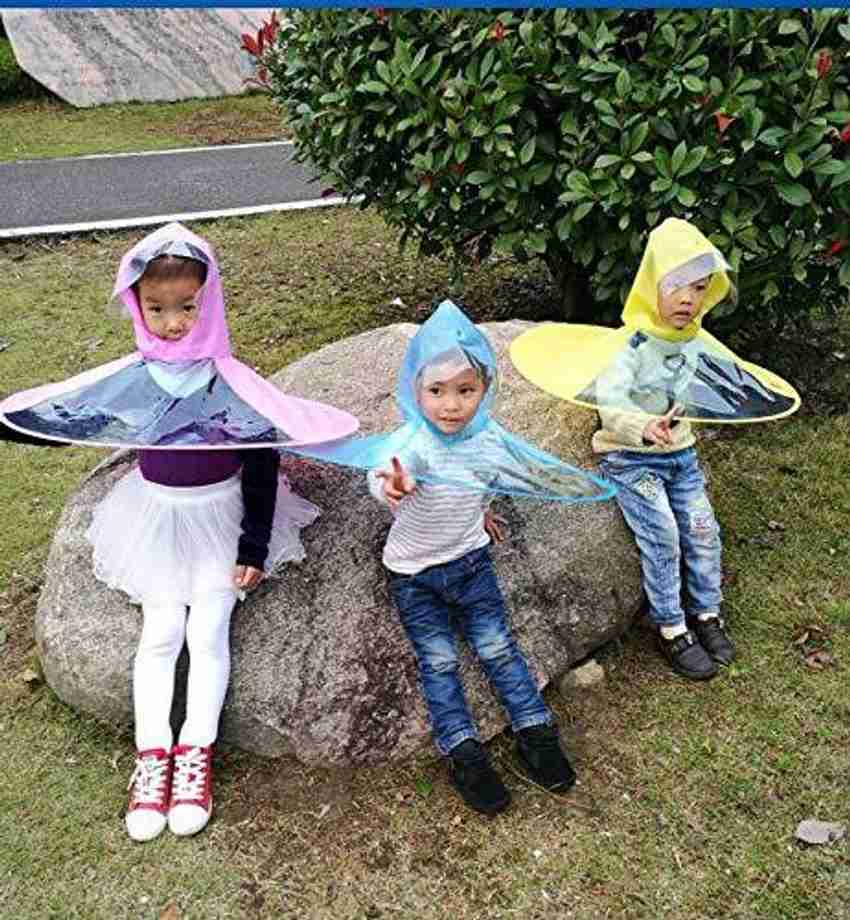 THE Bling STORES UFO Foldable Raincoat Folding Umbrella Hat