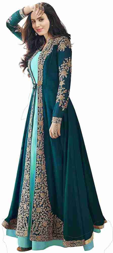 colourfullbutton Heavy Georgette Embroidered Solid Gown Anarkali Kurta Bottom Material Price in India Buy colourfullbutton Heavy Georgette Embroidered Solid Gown Anarkali Kurta Bottom Material online ...