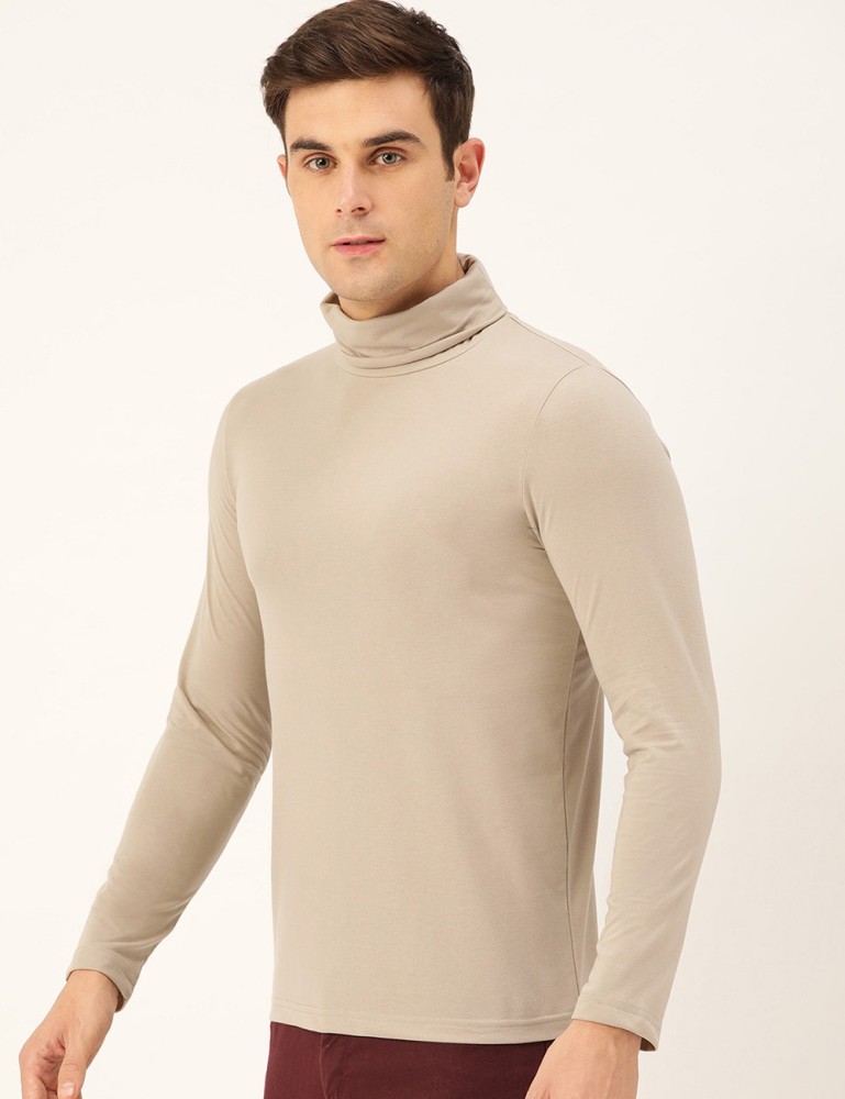 MOCK NECK SHIRT - Beige