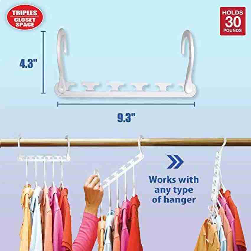 Clothes Hanger Connector Hooks, Cascading Hangers Hooks Space Saving  Organizer for Closet(20 Pack,Blue) 