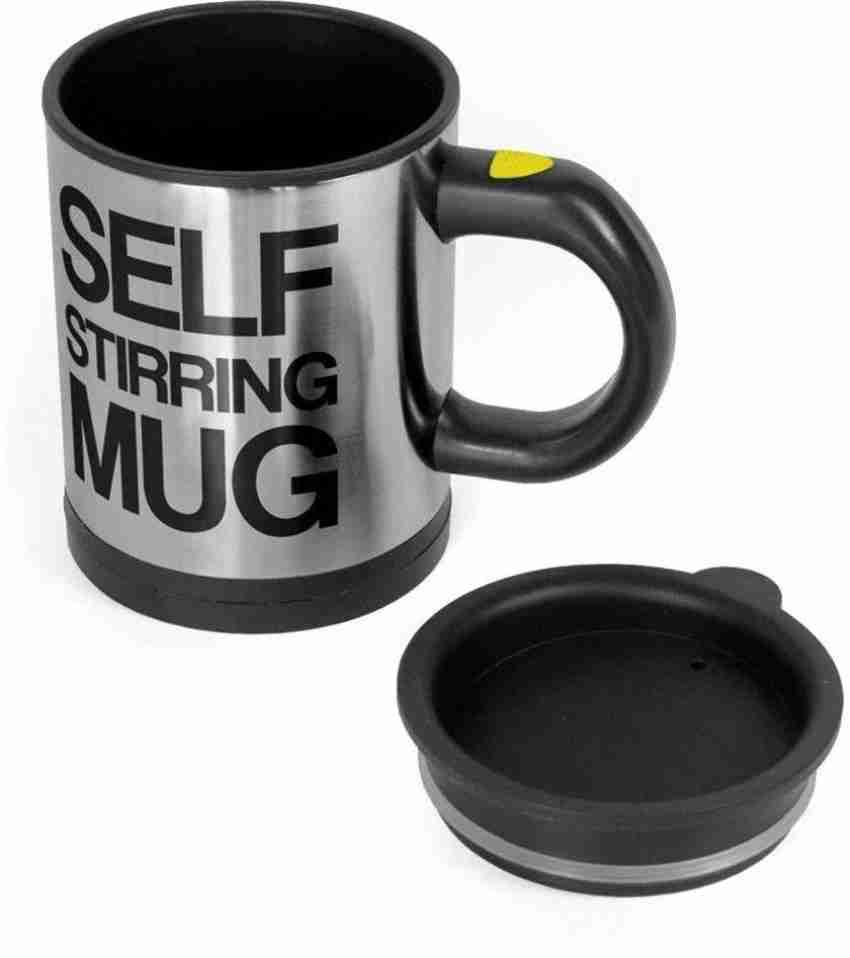 Self Stirring Mug- Reusable Auto Mixing Cup With Travel Lid For