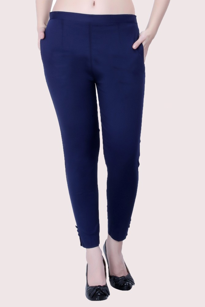 Blue Bottoms for Women  Buy Blue Pants  Trousers for Girls Online India   FabAlley