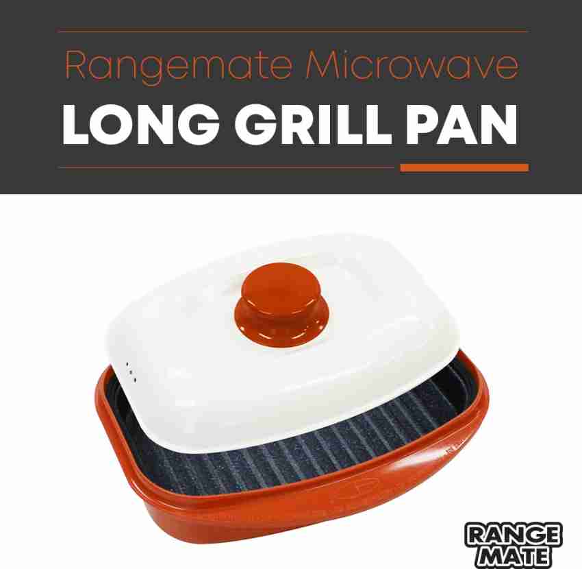 Microhearth Microwave Non Stick Grill Pan Red