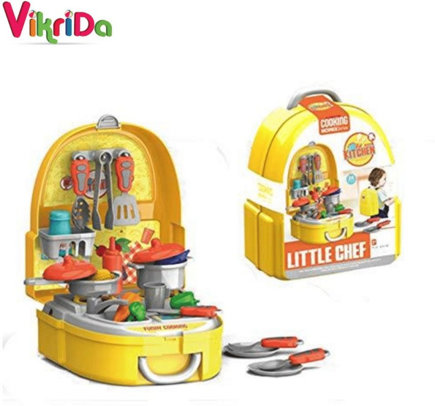 Buy Little Chef 2-in-1 Kitchen Play Set with Suitcase Trolley, Sound and  Lights Online India – MM TOY WORLD