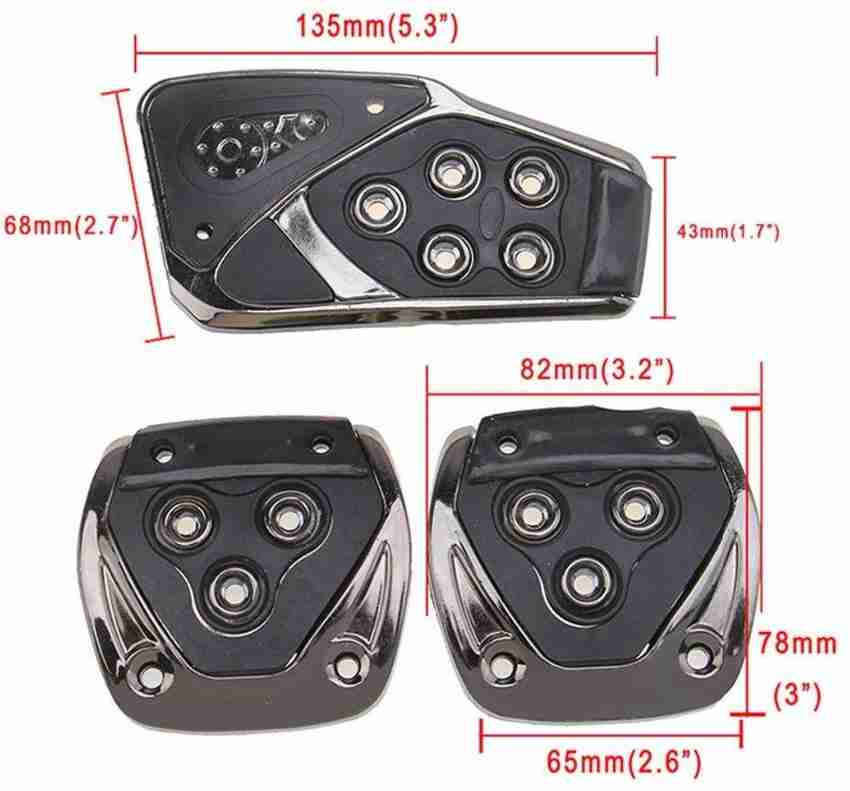 SEMAPHORE Sports Anti Skid Car Pedals kit Pad Covers Set for