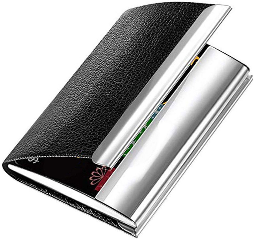 NOVELTY Business Card Holders Leather Business Visiting Card Case Credit Debit ATM Card Holder with Magnetic Shut 1 Card Holder