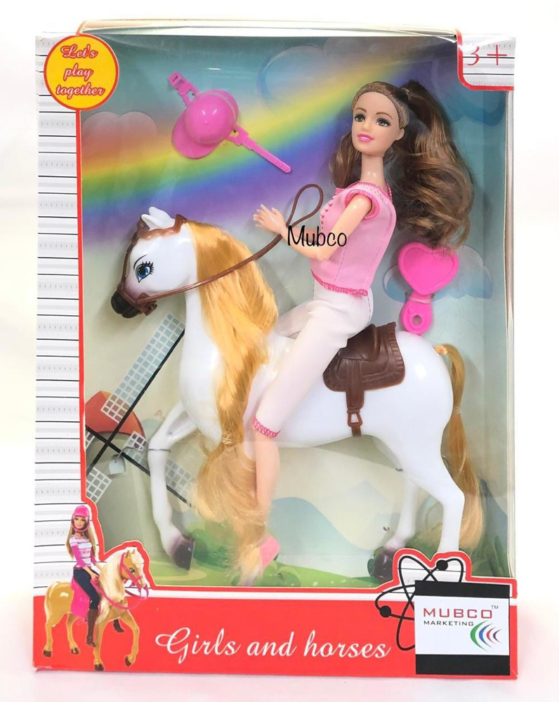 Mubco Doll and Horse Set Gift for 3 to 7 Year Old Doll and