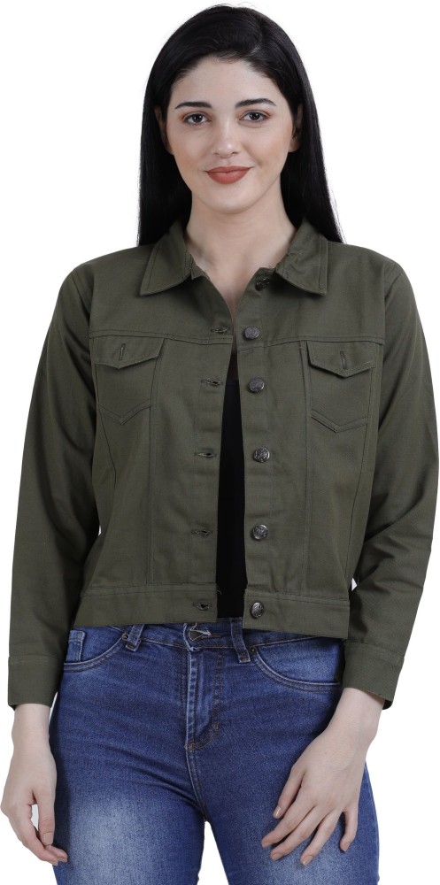 Army green denim on sale jacket