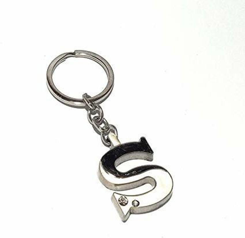 V E Alphabet Letter S Metal Silver Key Ring for Men and Women Key Chain Buy V E Alphabet Letter S Metal Silver Key Ring for Men and Women Key Chain