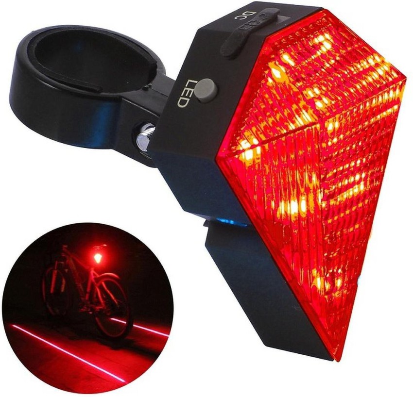 GUBBAREY Red Diamond USB Waterproof Rechargeable Bike Light with