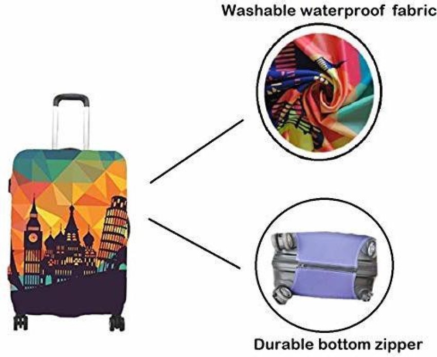 WUJIAONIAO Travel Luggage Cover Spandex Suitcase Protector Washable Baggage  Covers (M (for 22-24 inch luggage), TRAVEL) | WaooMart
