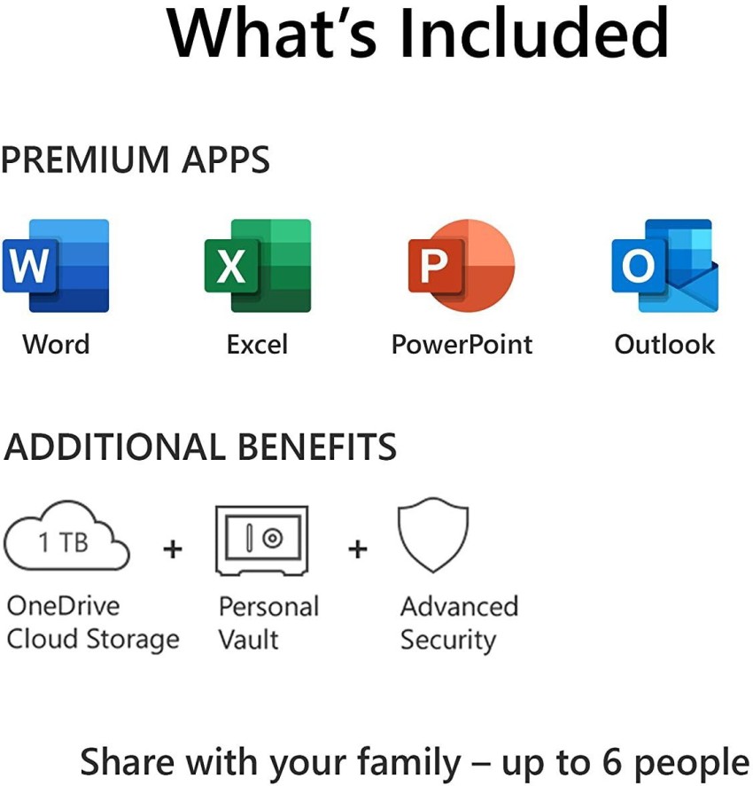  Microsoft 365 Family  12-Month Subscription, Up to 6