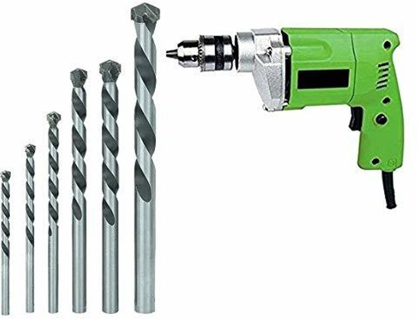 XDLB ELECTRIC DRILL MACHINE 10MM 5PCS BIT HEAVY DUTY FOR HOME