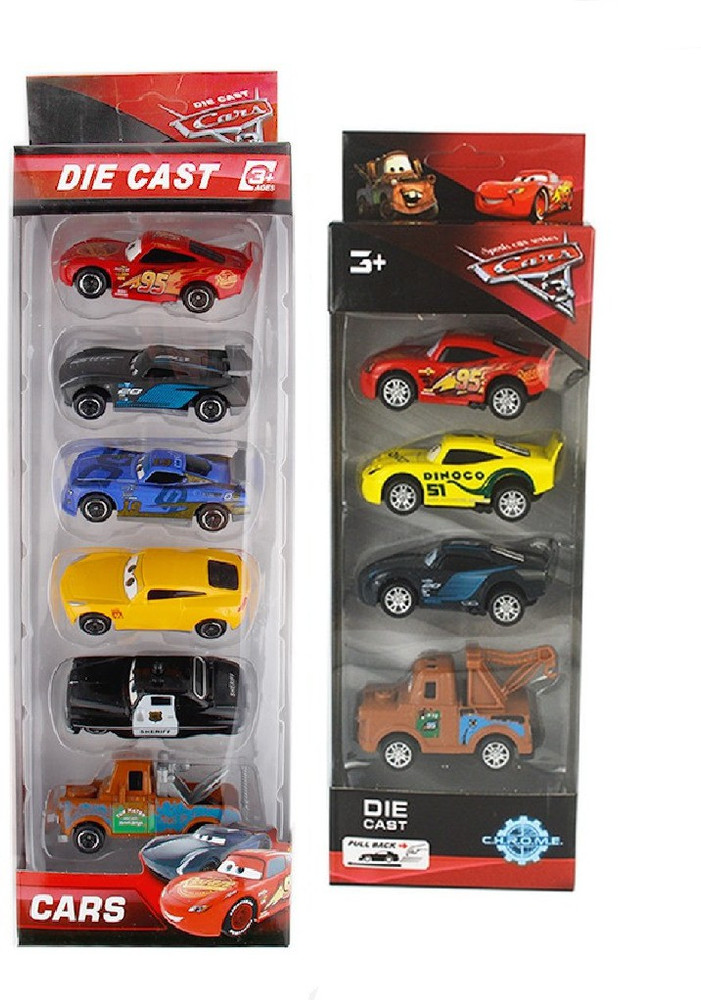 CrazyBuy 10 Pcs Cars Lighting McQueen Mater Diecast Model Vehicle