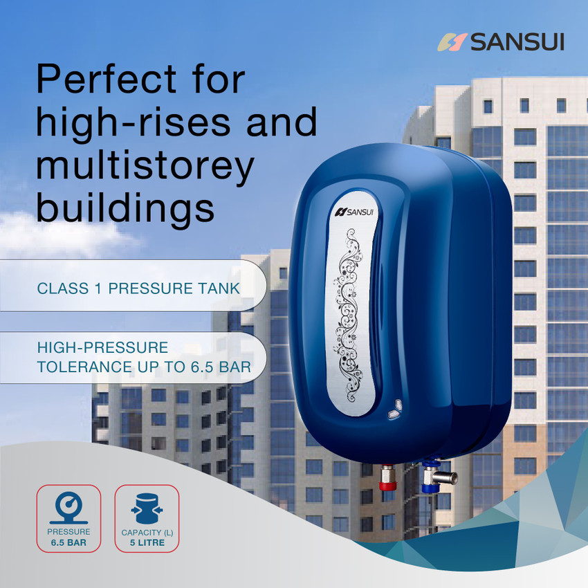 Sansui 5 L Instant Water Geyser with Pipes (Azure, Cobalt Blue) Price in  India - Buy Sansui 5 L Instant Water Geyser with Pipes (Azure, Cobalt Blue)  online at Flipkart.com