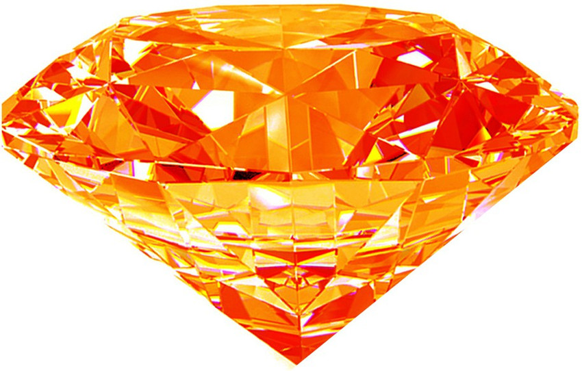 R.K GEMS original Orange Beautiful Natural Stone Diamond Stone