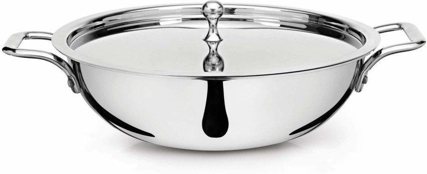 Delcasa Stainless Steel Deep Kadai - 25 cm