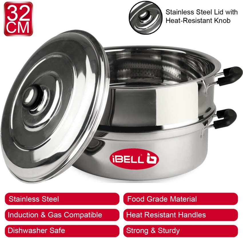 iBELL 1.5KG Stainless Steel Steam Pot, Thermal Rice Cooker with Rubber  Gasket (Induction Based Pot)