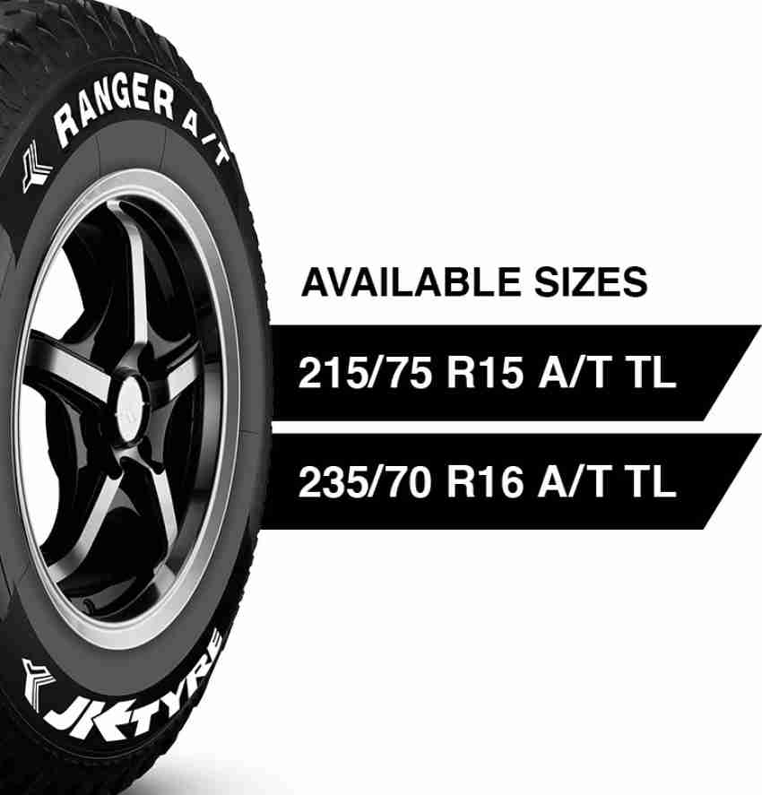 JK  Buy JK UX ROYALE TUBELESS FRONT & REAR Tyre. Size: 215 60 R