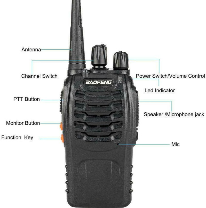 Baofeng – oreillette pour talkie-walkie BF-888S UV5R, Style G, 1 fil,  casque, prise K, avec PTT et microphone intégré