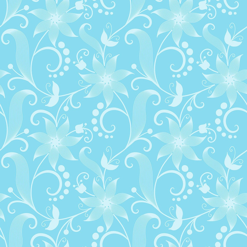 Light blue flowers on dark blue Nature wallpaper  TenStickers