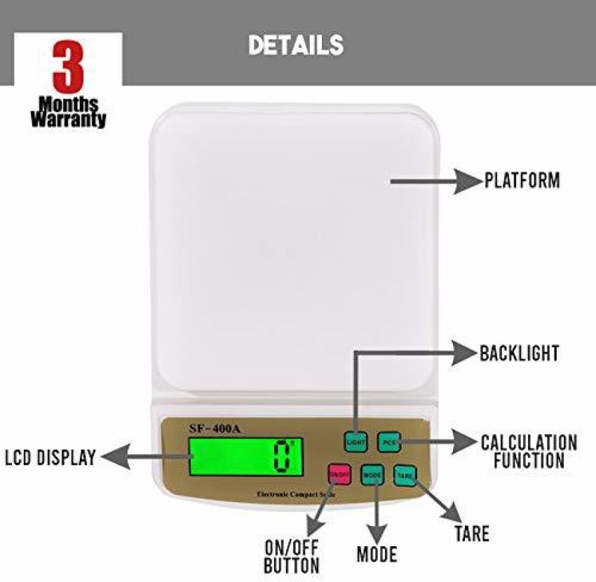 10Kg Digital Kitchen Scale SF400A 