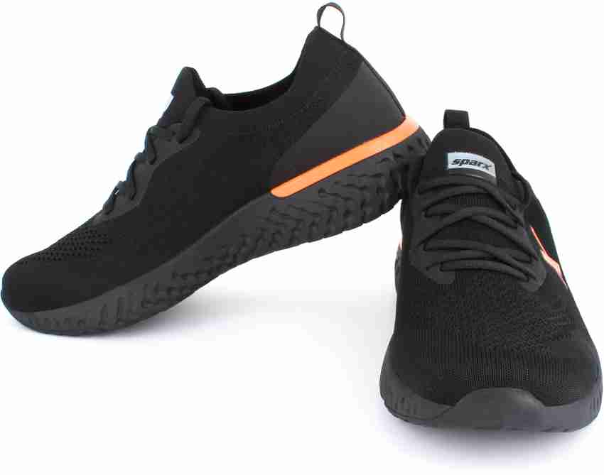 Orange and black shoes store