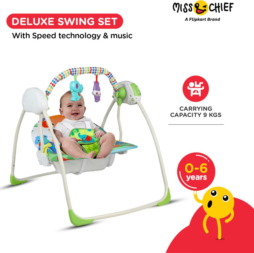 Miss Chief by Flipkart Deluxe Portable Swing Small Musical
