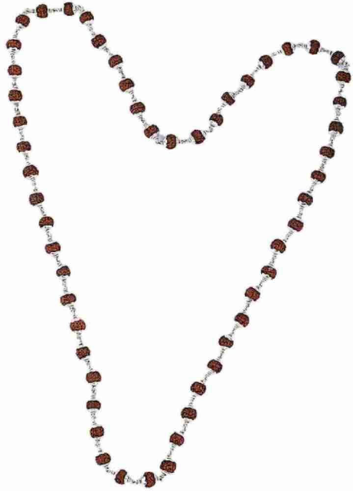 Rudraksha silver chain deals price