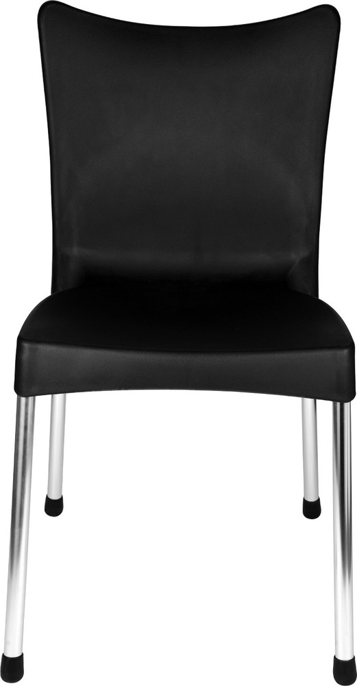 National Altis Plastic Cafeteria Chair Set of 4 Black Plastic