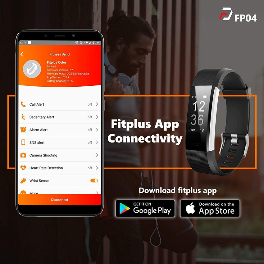 FitPlus FP04 Fitness Tracker with Free Diet Plan Price in India