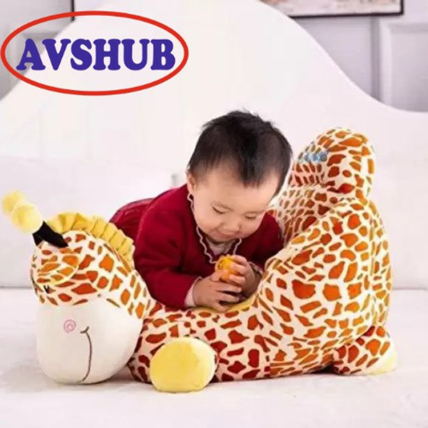 AVSHUB Giraffe Shape Soft Plush Cushion Baby Sofa Seat or Rocking Chair for Kids 45 cm Giraffe Shape Soft Plush Cushion Baby Sofa Seat or Rocking Chair for Kids