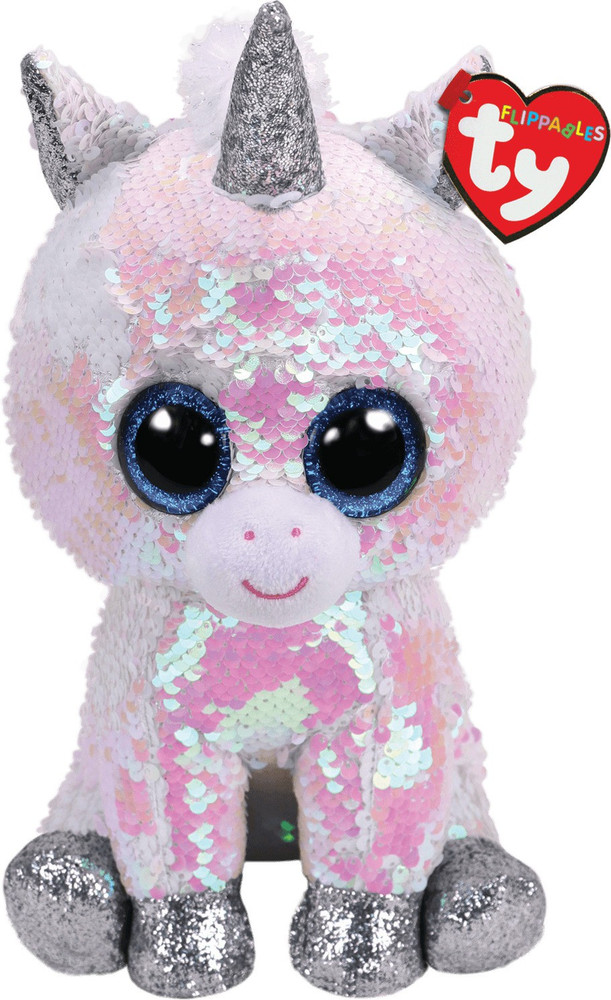 TY Toys Diamond Unicorn Flippables Regular Beanie Boo 15 cm